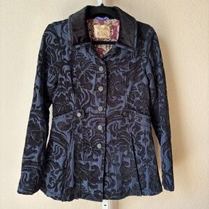 Free People Women's Tapestry Boho Peacoat